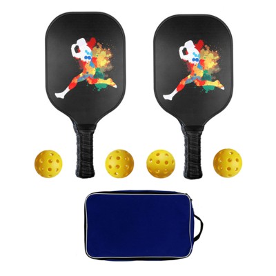 USAPA Pro Graphite carbon fiber pickleball paddle set of 2 racket 4 pickleball with Portable package pickleball set