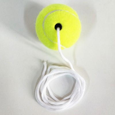 Factory wholesale rope round hole training tennis ball with a rope Tennis trainer Rope punching tennis ball