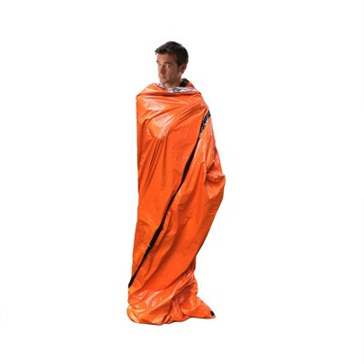 Emergency warm sleeping bag, reusable PE aluminum film sleeping bag / durable tear resistant sleeping bag