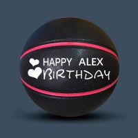 Custom Birthday Basketball Ball PU Leather Personalized Print Basketball Ball Gift Size 7