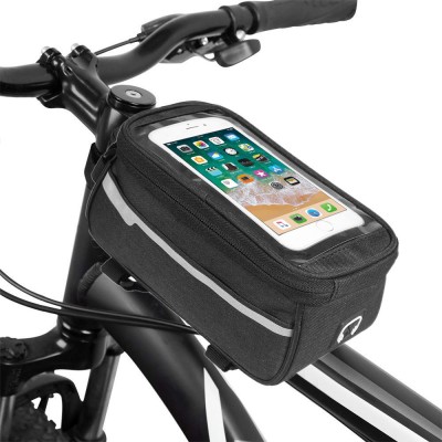 Wholesale Waterproof Cell Phone Bag Cycling Holder Tube Touch Screen Bicycle Bag