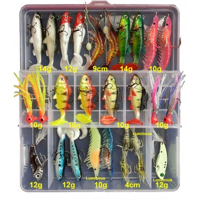 New cheaper Spinner bait fishing lure soft minnow set for steam river lake ocean beach boat fishing