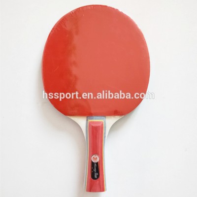 Factory direct cheap ITTF Rubber ping pong paddle racket long handle custom logo indoor fun play table tennis racket