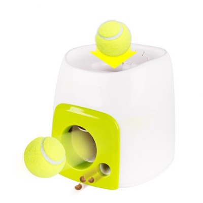 Food Reward Machine For Dogs With Tennis Ball Interactive Fetch