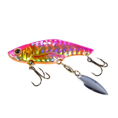 3D Metal Vib Lures Fishing Lure vivid Vibrations Spoon Isca Hard Bait Wobblers Sequin Spoon